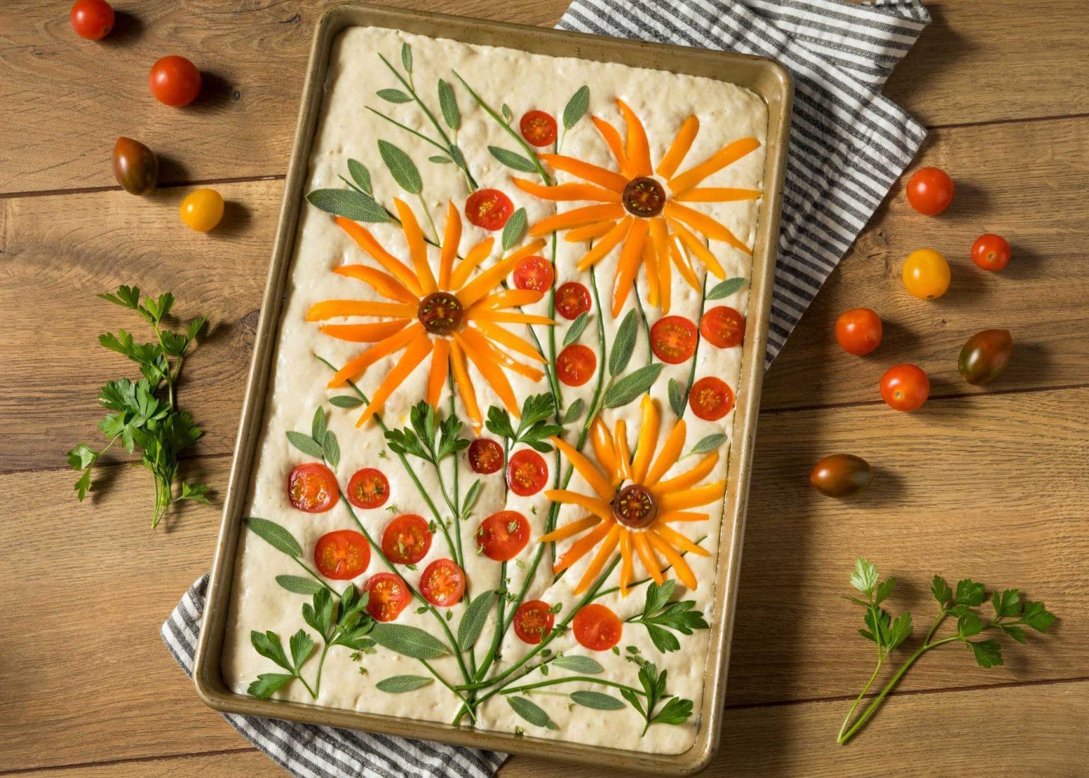 How to make beautiful focaccia bread art