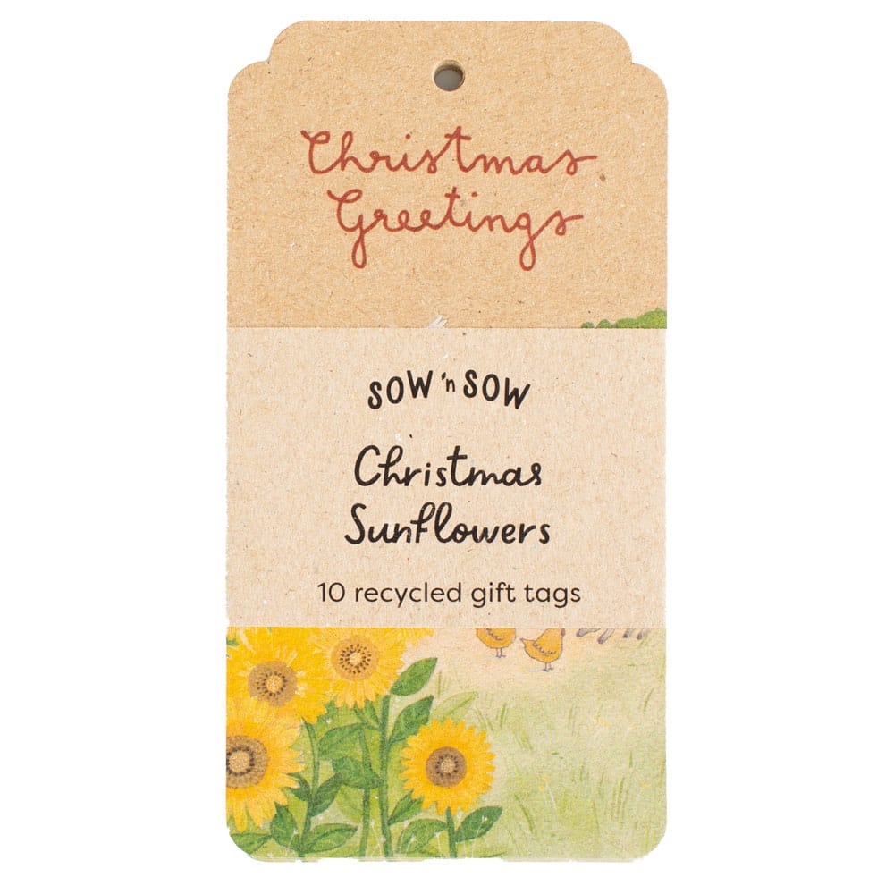 Christmas Sunflower Gift Tag 10 Pack image 0