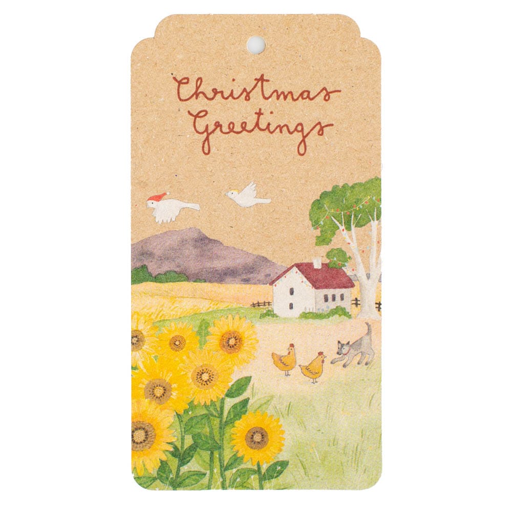 Christmas Sunflower Gift Tag 10 Pack image 1