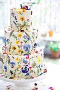 Learn how to make a pressed edible flower cake