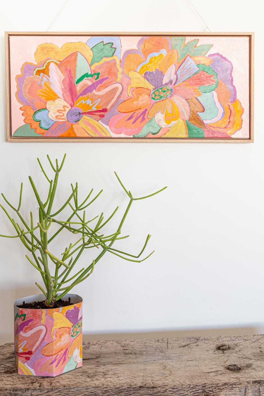 Bloom Pop Up Pot with original artwort