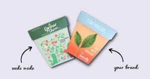 Create beautiful custom designed promotional seed packets for your next event