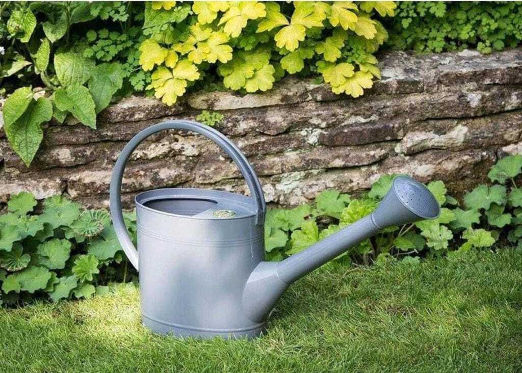 Old fashioned metal watering can