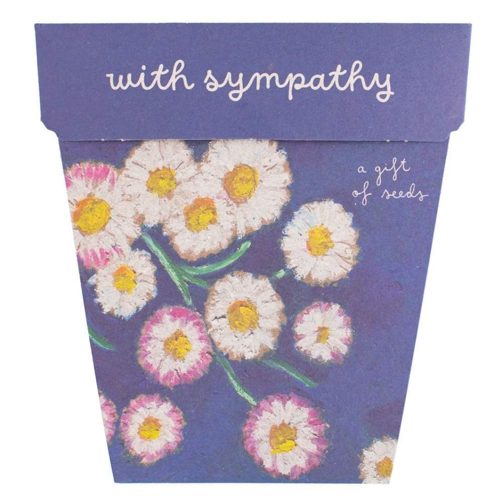 With Sympathy Seeds Gift – Australian Everlasting Daisy to Plant & Remember
