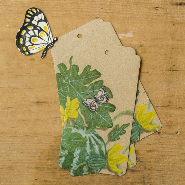 Recycled Australian Made Gift Tag with butterfly