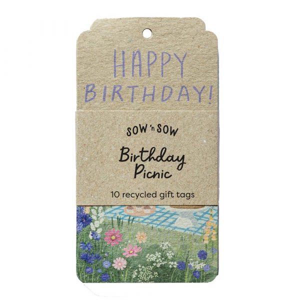 Happy Birthday Picnic Set 10 Gift Tags